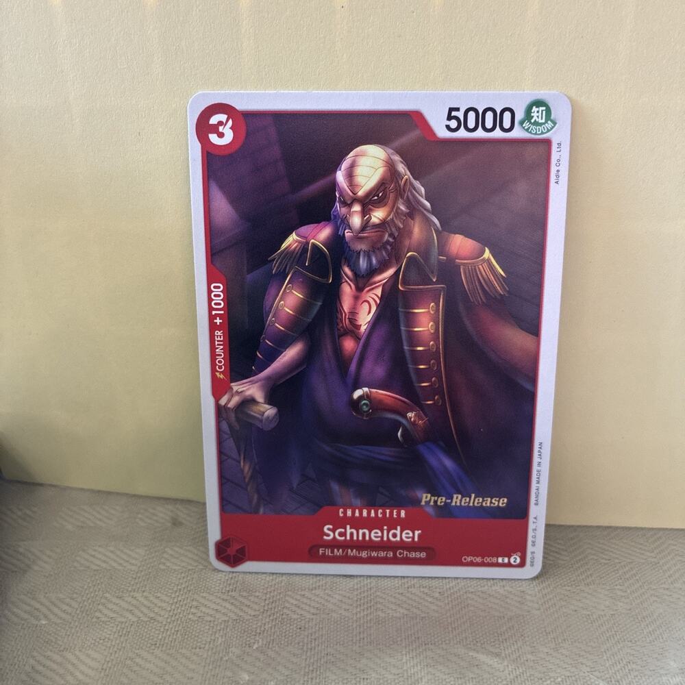 One Piece CCG Wings Of The Captain Schneider OP06-008 C Pre-Release Promo OP6667